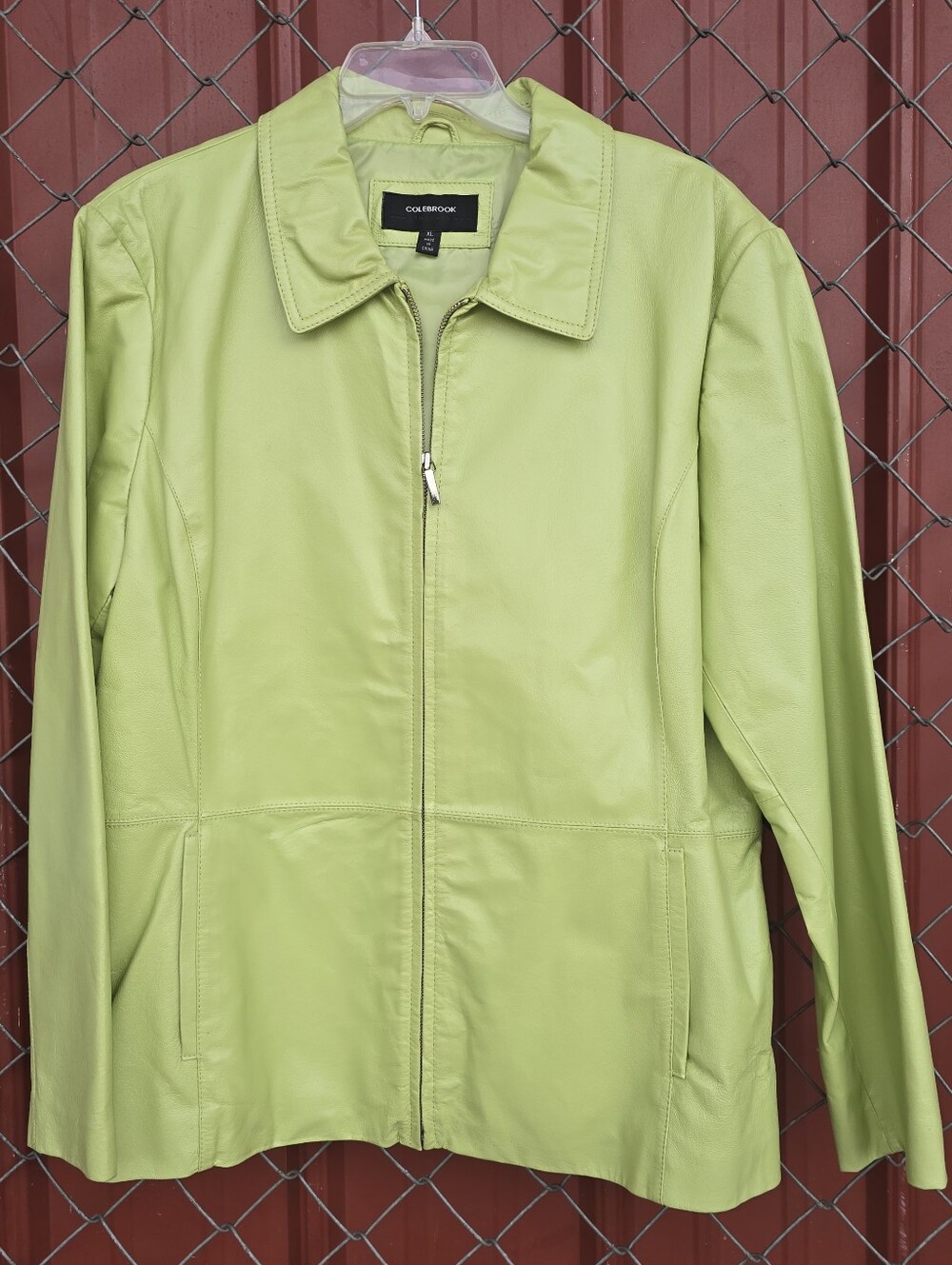 Colebrook Mint Green Leathet Jacket Size Xl